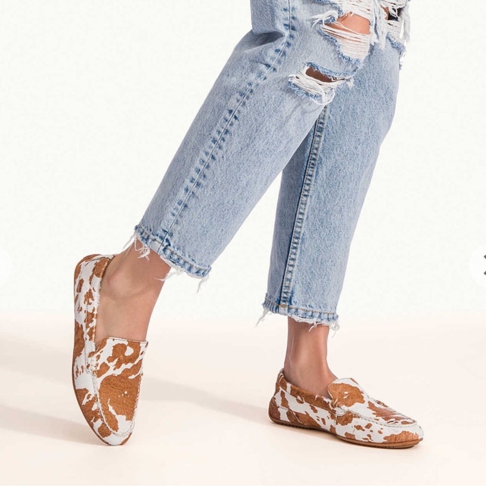 Hush Puppies Cora Cow Print Loafers
